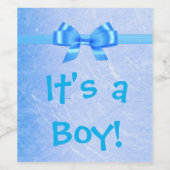 "C'est un garçon" Étiquette de bouteilles de vin (Étiquettes simples)