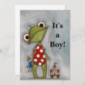 C'est un garçon ! - FAIRE-PART DE NAISSANCE (Devant / Derrière)