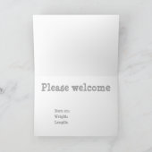 C'est un garçon ! Faire-part de naissance (Intérieur)