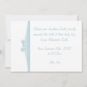 C'est un garçon ! Faire-part de naissance photo bl (Dos)