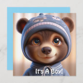 C'est un garçon ! Faire-part simple (Devant / Derrière)