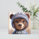 C'est un garçon ! Faire-part simple (Debout devant)