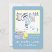 C'est un garçon - Fier grand-parents Faire-part Cl (Devant)