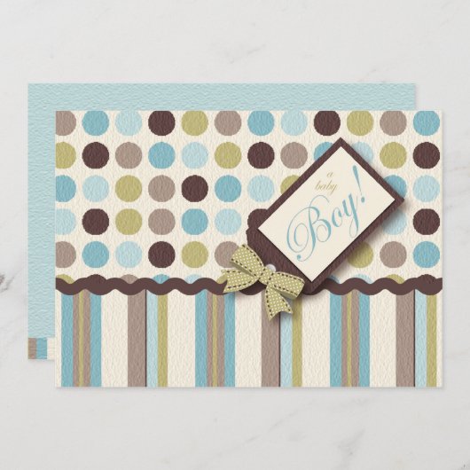 C'est un garçon ! Invitation (Devant / Derrière)