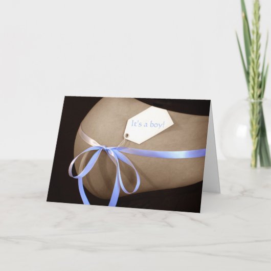 "C'est un garçon !" Invitation baby shower (Devant)