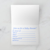 "C'est un garçon !" Invitation baby shower (Intérieur)