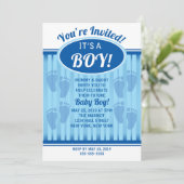 C'est un garçon ! Invitation baby shower (Debout devant)
