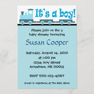 "C'est un garçon !" Invitation de baby shower de