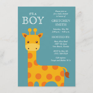 C'est un garçon Invitation pour une Baby Shower Gi