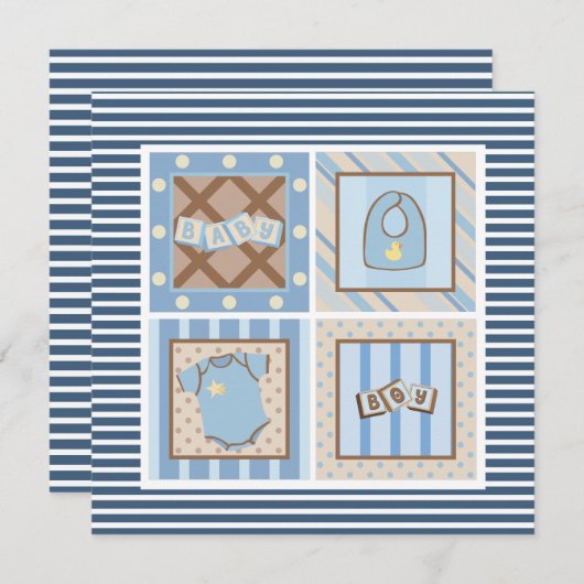 C'est un garçon ! Invitations de douche pour bébé (Devant / Derrière)