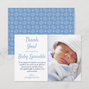 C'est un garçon mignon Merci Bébé bleu saupoudré