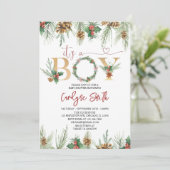 C'est un garçon Noël Baby shower Invitation (Debout devant)