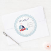 C'est un garçon Stickers Baby shower de bateau nau (Enveloppe)