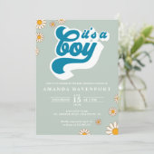 C'est un garçon Super Baby shower Invitation (Debout devant)