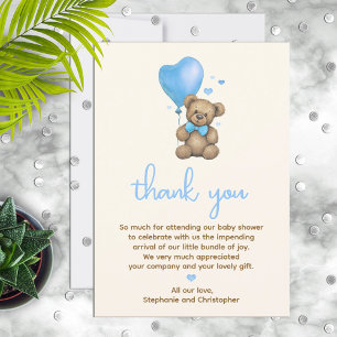 C'est un garçon Teddy Baby shower d'ours Merci