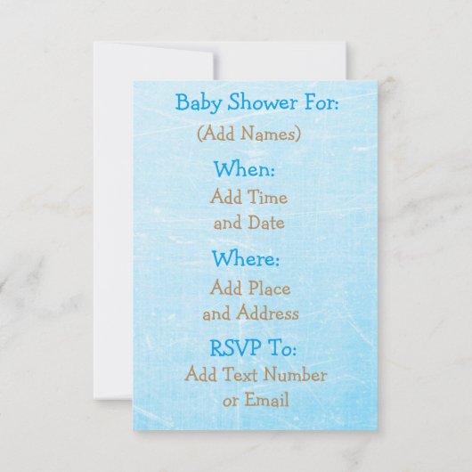 C'est un Garçon Teddy Ours Bébé Douche Invitations (Dos)