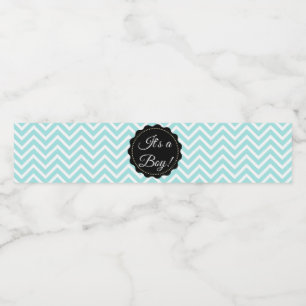C'est un garçon Turquoise Baby shower Étiquettes b