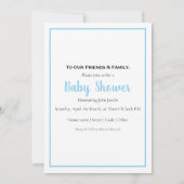 C'est un garçon, une photo, une carte de baby show (Dos)