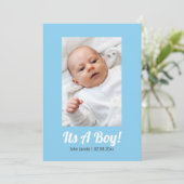 C'est un garçon, une photo, une carte de baby show (Debout devant)