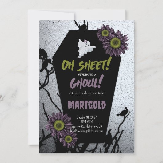 C'est un Invitation Baby shower de Ghoul Coffin Ha (Devant)