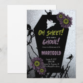 C'est un Invitation Baby shower de Ghoul Coffin Ha (Devant / Derrière)