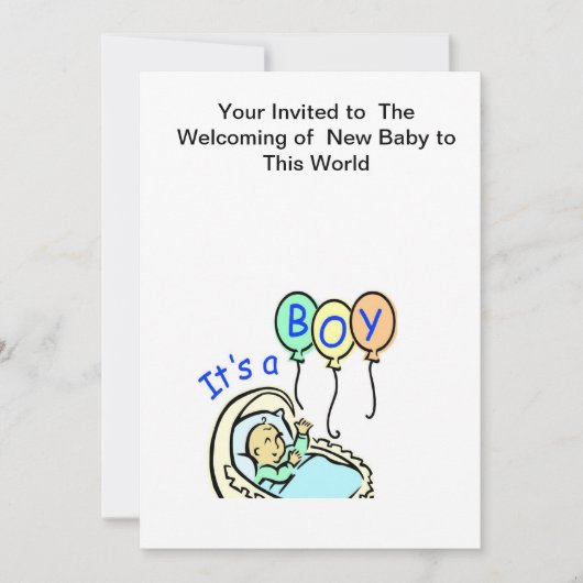 C'est un invitation de bébé (Devant)