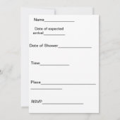 C'est un invitation de bébé (Dos)