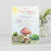 C'est un jour magique Fairy's Birthday Invitation (Debout devant)