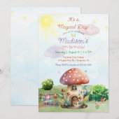 C'est un jour magique Fairy's Birthday Invitation (Devant / Derrière)