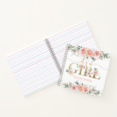 c'est un livre d'hôtes de baby shower à fleurs ros (Intérieur)