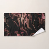 C'est un look de copper rose gold marble noir (Serviette à main)