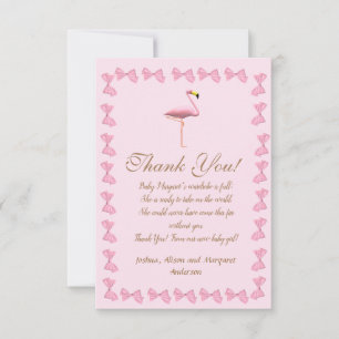 C'est un Merci de Baby shower de Flamant rose rose