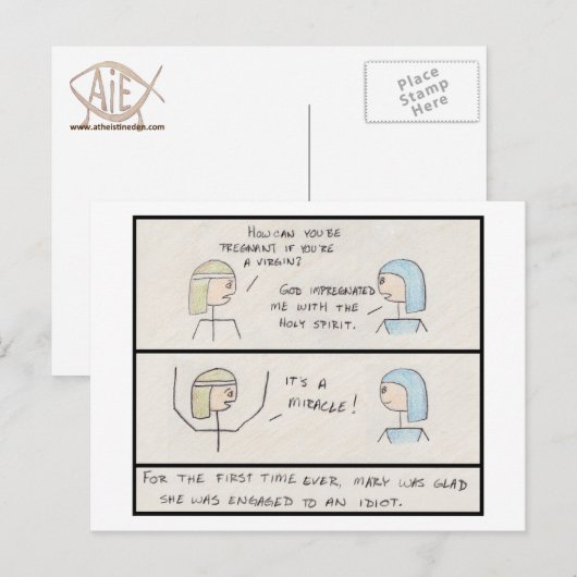 "C'est un miracle !" Carte postale (Devant / Derrière)