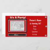 C'est un Modèle d'invitation photo de fête (Devant / Derrière)