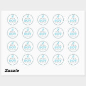 C'est un petit Sticker Favor Pacifier (bleu / gris (Feuille)