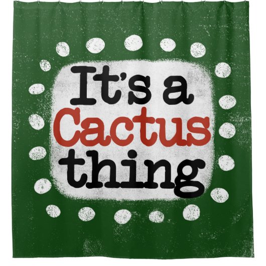 C'est un rideau de douche de Cactus (Devant)