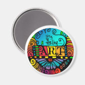 C'est un sentiment - Art - aimant circulaire (Recto/Verso)