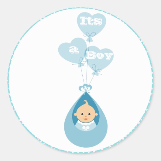 C'est un Sticker Baby shower garçon (Devant)