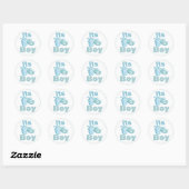 C'est un Sticker Baby shower garçon (Feuille)