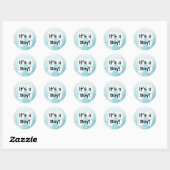 C'est un Stickers Baby shower bleu garçon (Feuille)