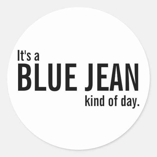 C'est un Stickers Décontracté Blanc Bleu Jean type (Devant)