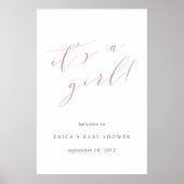 C'est une Affiche de bienvenue de Baby shower gris (Devant)