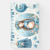 C'est une bannière de Baby shower bleu garçon (Verticale)