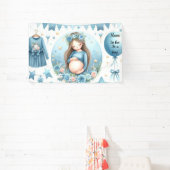 C'est une bannière de Baby shower bleu garçon (Insitu)