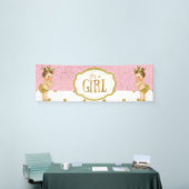 C'est une bannière de baby shower de fille (Salon professionnel)