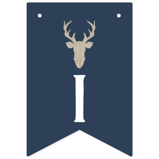 C'est une bannière de Baby shower de garçon, cerf (Deuxième drapeau)