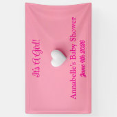 C'est une bannière de Baby shower fille (Vertical)