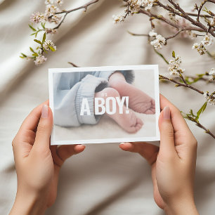 C'est une carte de baby shower de mémoire photo ga