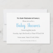 C'est une carte de baby shower de mémoire photo ga (Dos)