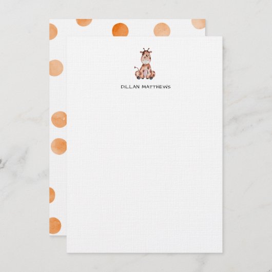 C'est une carte de billet Giraffe (Devant / Derrière)